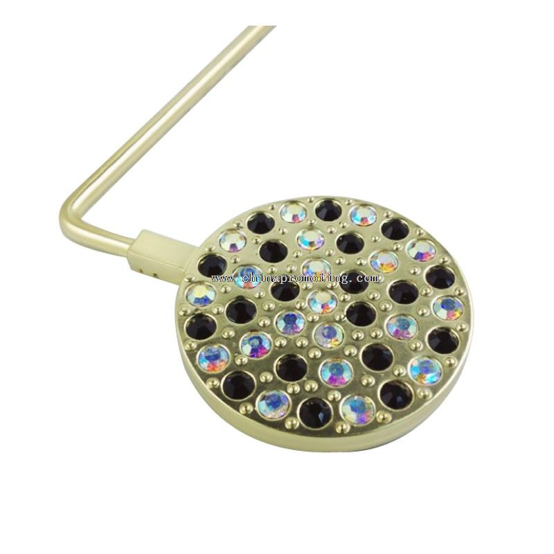 فلزی طلا کیف قلاب با کریستال rhinestone