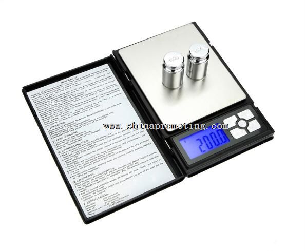 Notebook diamond weighing scale