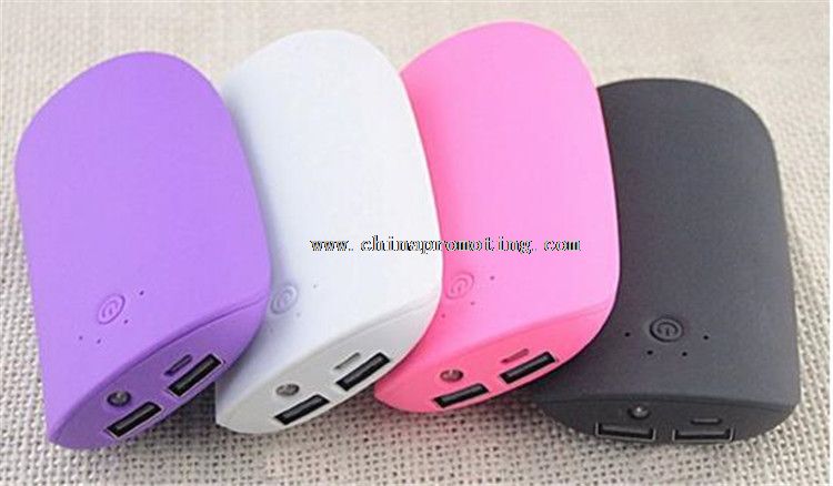 Pillow Shape Portable Mobile Power Bank 5200mAh with LED