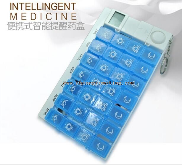 Caseta de pilula din plastic cu alarmă timer