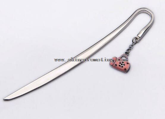 Silver bookmark with a handbag