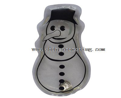 Snowman shaped click heat hand warmer