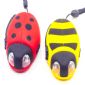 ABS plast ladybird figur 2 led dynamo lommelygte lys small picture