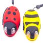 ABS plastic ladybird shape 2 led dynamo torch light small picture