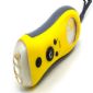 FM radio 3 led hand crank torch light small picture