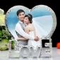 Hearted Shaped Glass Photo Frame small picture