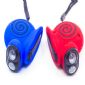 Snail shape 2 led hand crank flashlight small picture