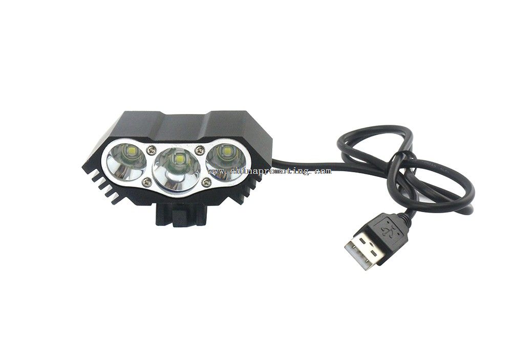 USB ricaricabile bicicletta luce testa