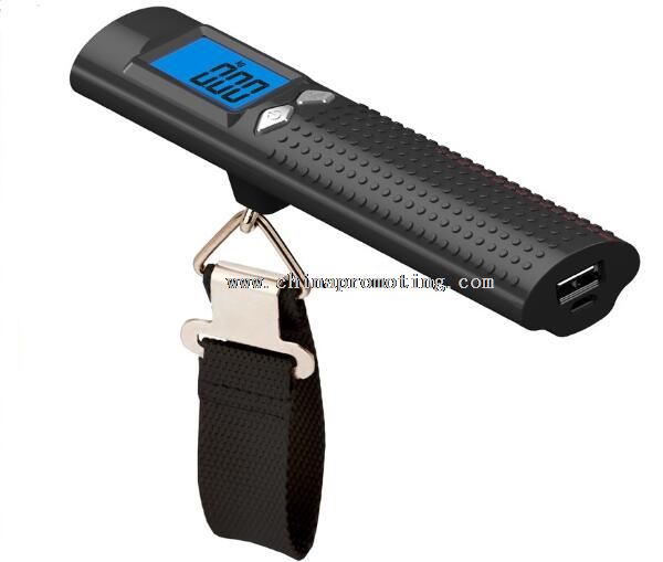 Usb rechargeable mini led torch with luggage scale