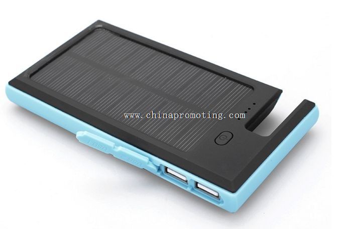 Waterproof 8000mAh Solar Cell Power Bank with Holder
