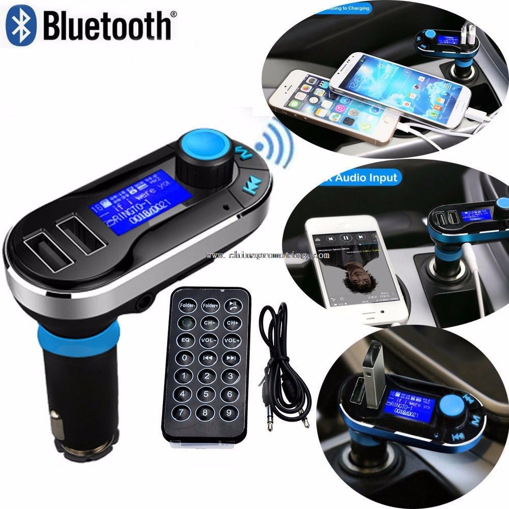 Bezdrátové Bluetooth FM vysílač MP3 přehrávač Autonabíječka Kit