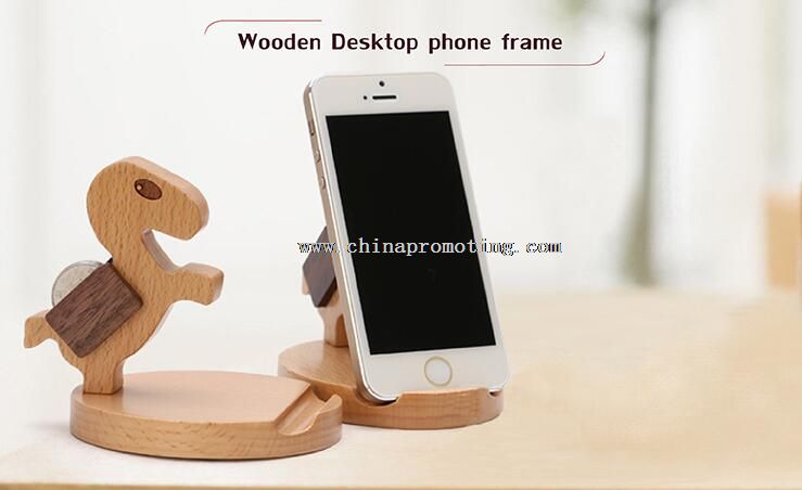 Wood phone holder