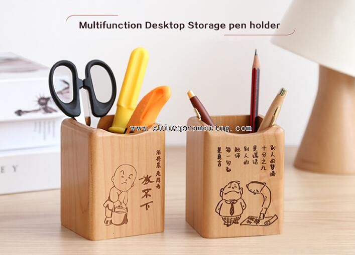 Wooden pen holder