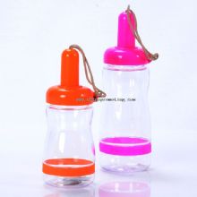 Colorful plastic bottle drink with string images