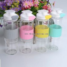glass drinking bottle with silicone sleeve images