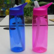 Sport-Wasserflasche mit flip Stroh Lippe images