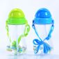 Warna-warni plastik botol 500ml dengan tali dan jerami small picture