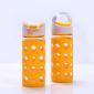 glass drinking water bottles with silicone sleeve small picture