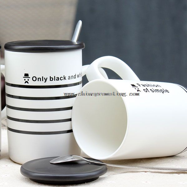 ceramic mug with stripe