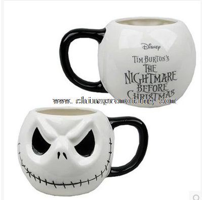 Christmas skull ceramic cup mug