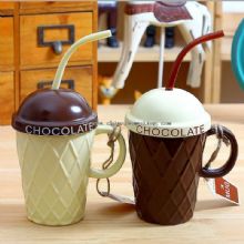 Creative ceramic ice cream shape water Mug images