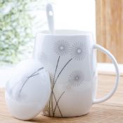 Ceramic Mugs with Spoon and Lid images