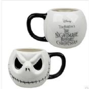 Taza de cerámica taza de cráneo de Navidad images