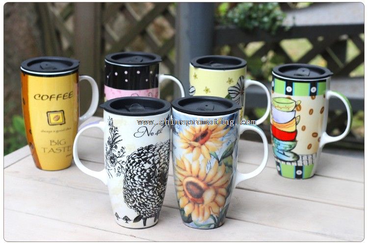 Mug with cover couple cups