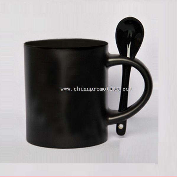 Ceramic Mug with Lid Spoon