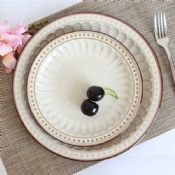 Embossed Ceramic Dinner Plate images