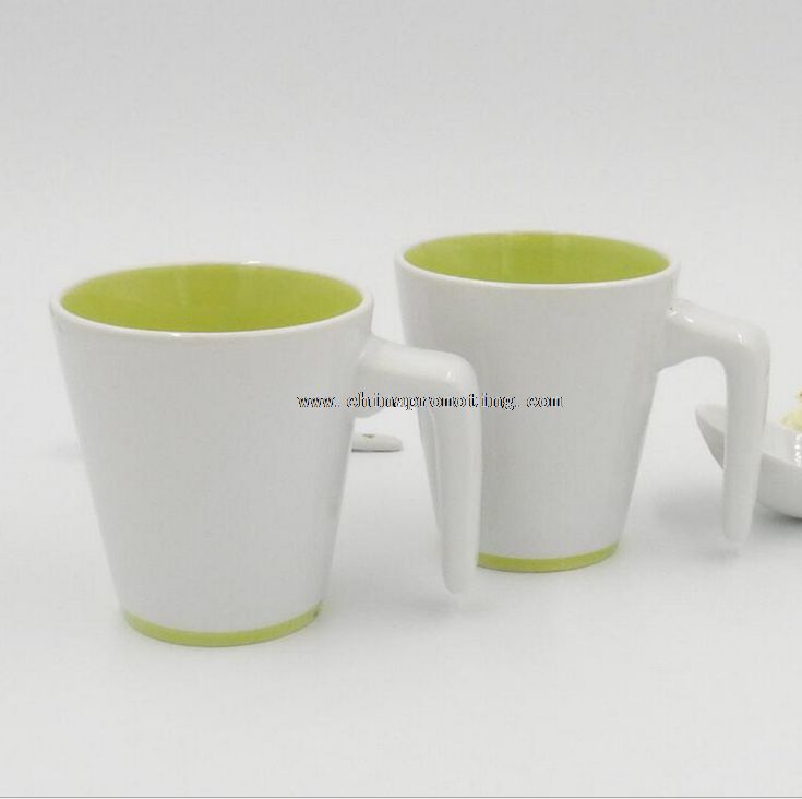 V shape ceramic coffee mug
