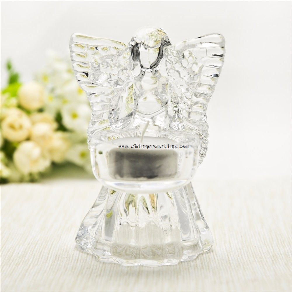 Stearinlys holderen Glass Angel figur