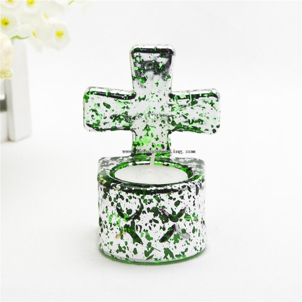 candle holder with cross