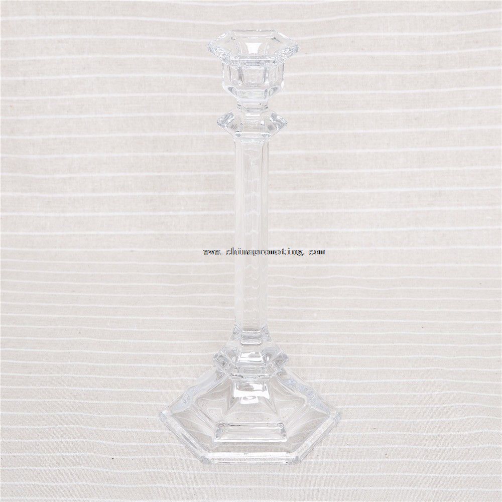 clear glass candle holder