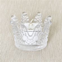 Glass Candle Holder With An Crown images