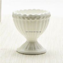 Milk White Egg Glass Cups for Candle images