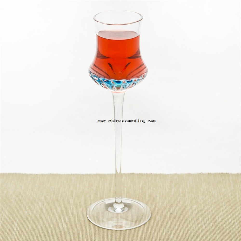 glas lysestage med lang stilk