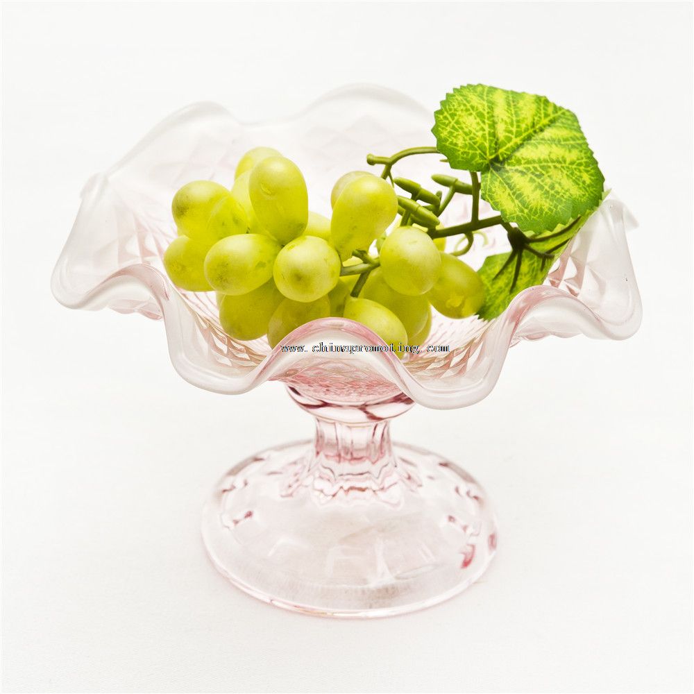 Plato de frutas de cristal