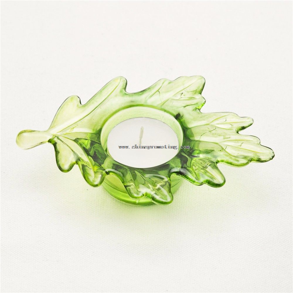 Leaf Shape Colored Candle Holder