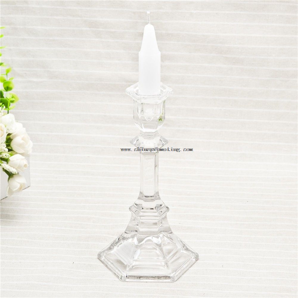 long-stemmed tall glass candle holder