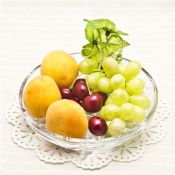 assiette de fruits de verre images