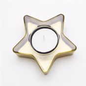 Gold Star Shape tea light holder images