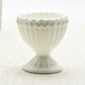 Milk White Egg Glass Cups for Candle images