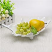 Prato de frutas de vidro branco images