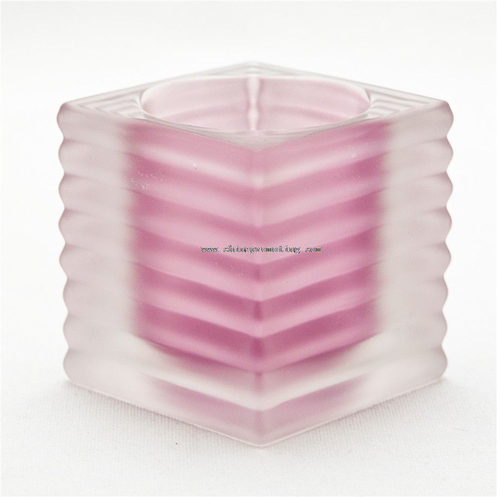 pink crystal tealight candle holders