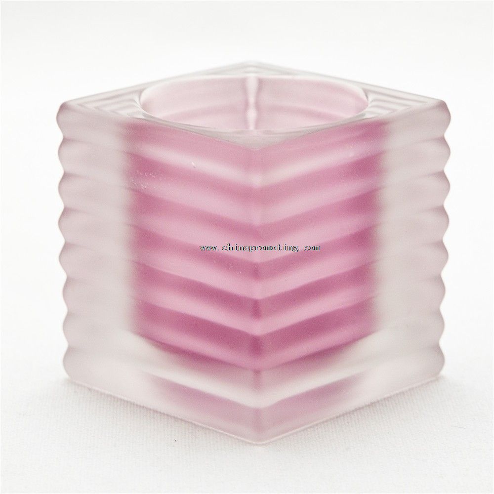 porte-bougies lumignon en cristal rose