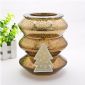 Gold Plating Glass Candle Holder With Lid small picture