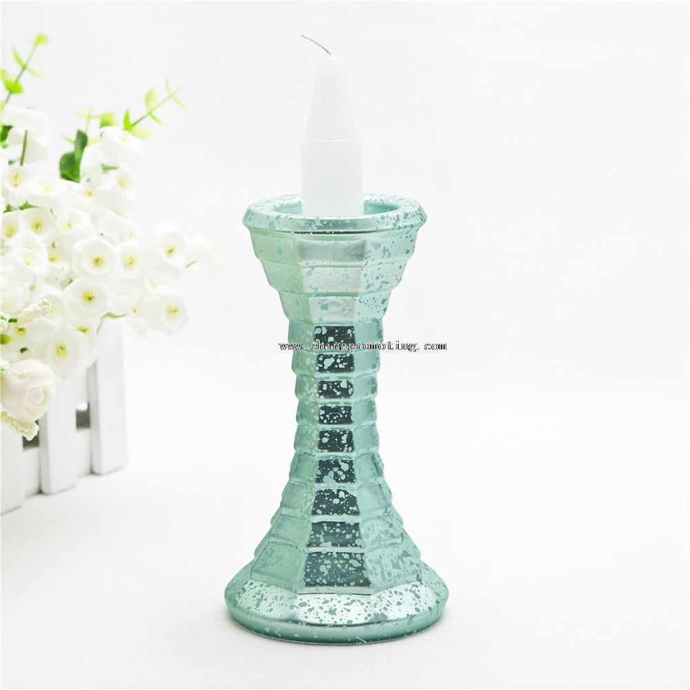 tall glass candle holder