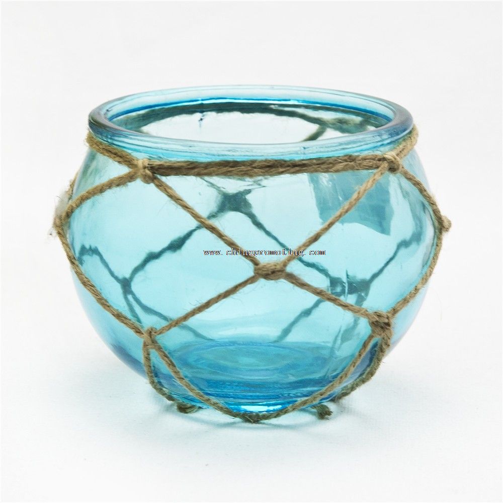 frasco de vidro azul