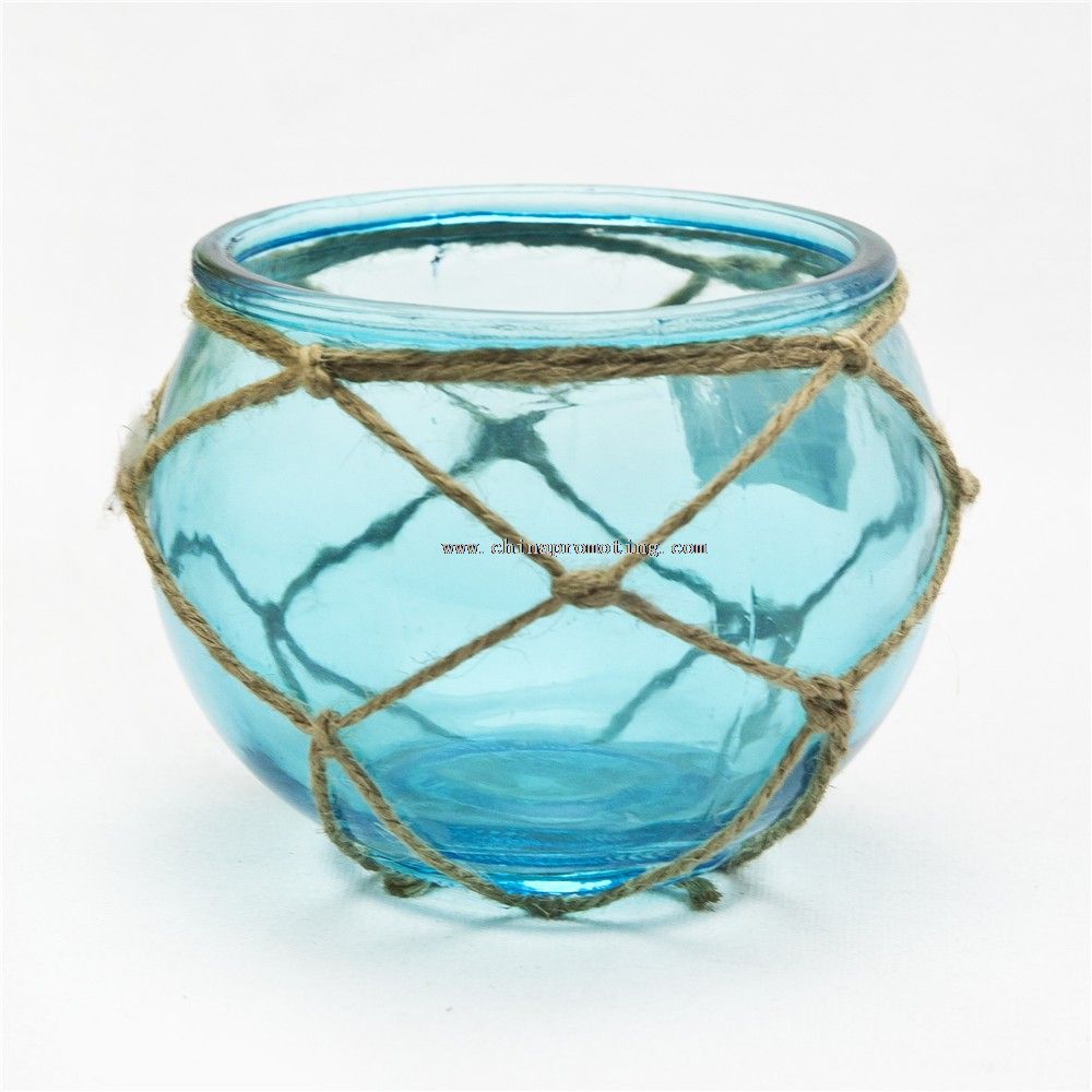 blue glass jar